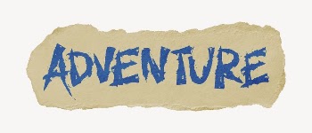 Adventure word, torn craft paper | Free PSD - rawpixel