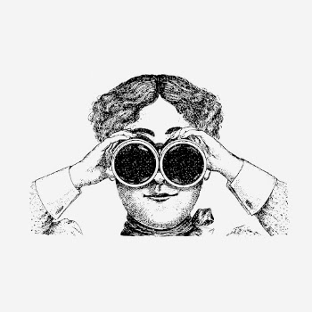 Adventurer using binoculars, vintage illustration. | Free Photo Illustration - rawpixel