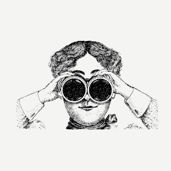 Adventurer using binoculars, vintage illustration | Free PSD Illustration - rawpixel