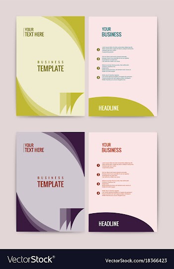 Advertisement flyer design elements modern style vector image