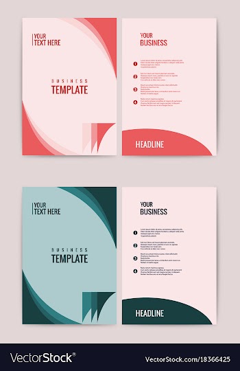 Advertisement flyer design elements modern style vector image