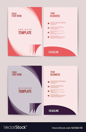 Advertisement flyer design elements modern style vector image