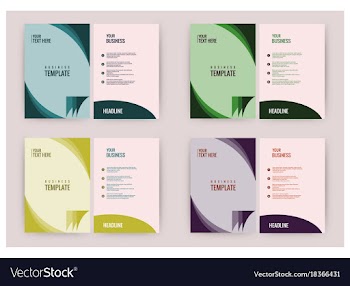 Advertisement flyer design elements modern style vector image