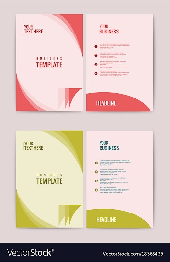 Advertisement flyer design elements modern style vector image