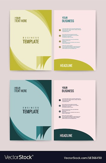 Advertisement flyer design elements modern style vector image