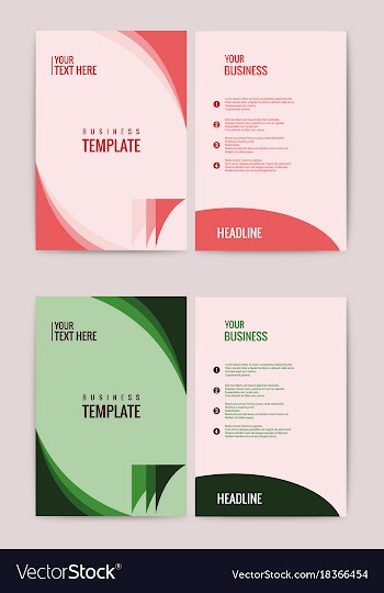 Advertisement flyer design elements modern style vector image