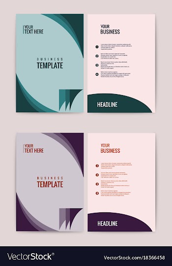 Advertisement flyer design elements modern style vector image