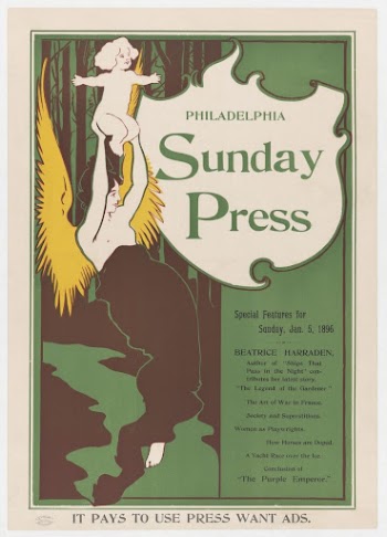 Advertisement for Philadelphia Sunday Press: | Free Photo - rawpixel