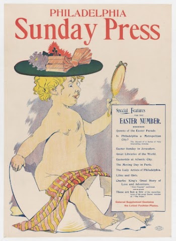 Advertisement for Philadelphia Sunday Press: | Free Photo - rawpixel