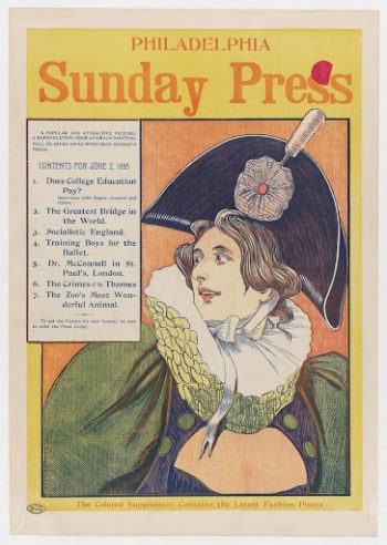 Advertisement for Philadelphia Sunday Press: | Free Photo - rawpixel