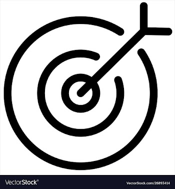 Advertising aim goal marketing target icon vector image