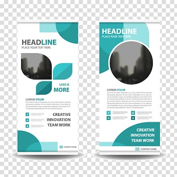 Advertising Banner Flyer, Business Roll Up transparent background PNG clipart