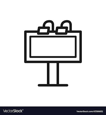advertising icon in trendy flat style