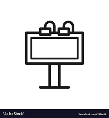 advertising icon in trendy flat style