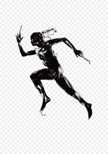 Advertising Poster Graphic design - Ink running man 