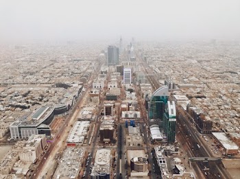 Aerial Fooge of a  City  