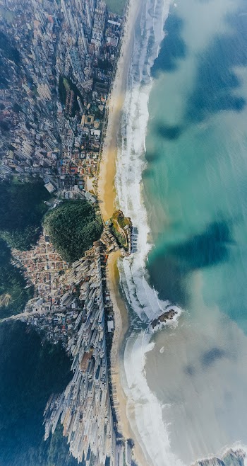 aerial footage of buildings