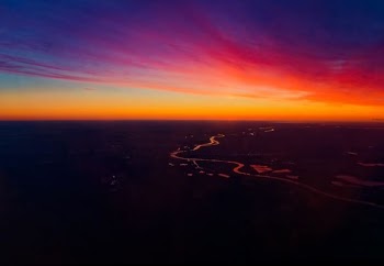 aerial photo of body of water