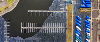 Aerial Photo of Brown Dock