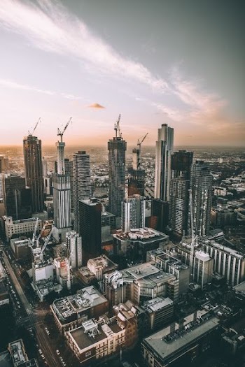 aerial photo of buildings