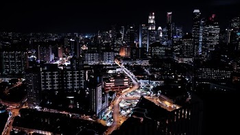 aerial photo of city