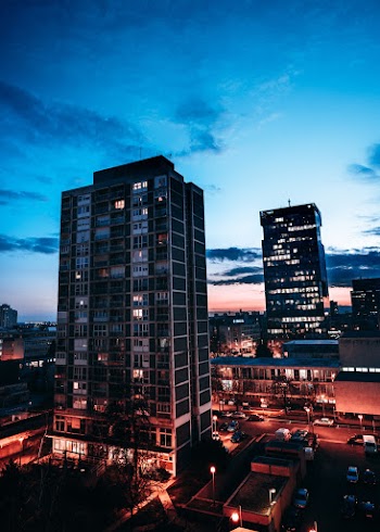 Aerial Photo of City Buildings