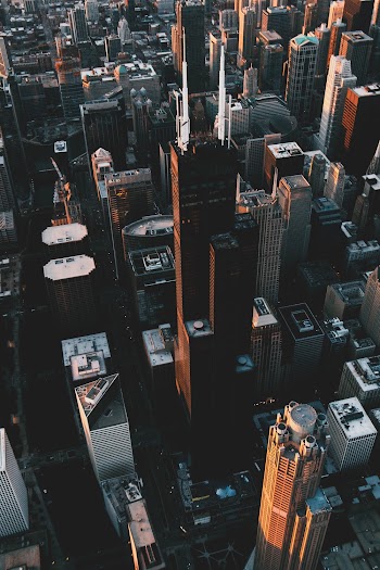 Aerial Photo of City Buildings