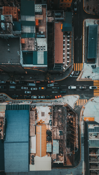 Aerial Photo of City Buildings