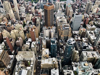 Aerial Photo of City Buildings