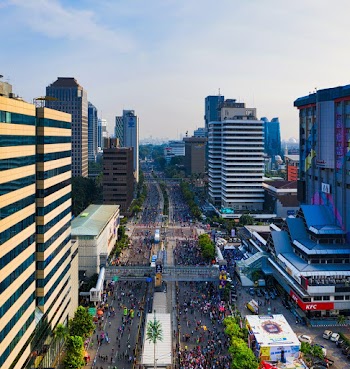 Aerial Photo of City Buildings