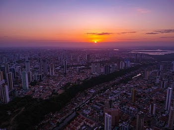Aerial Photo of City During Golden Hour