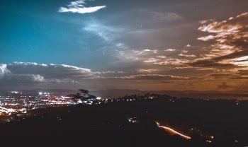 Aerial Photo of City Lights