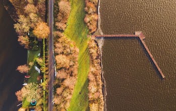 aerial photo of green grassland