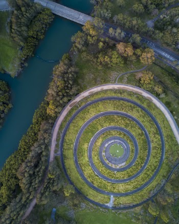Aerial Photo of Green Park and River
