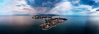 Aerial Photo of Island Surrounded by Sea