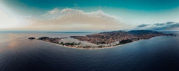 Aerial Photo of Island With Dense Population