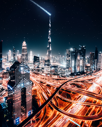 Aerial Photo of Lighted City Buildings During Nighttime