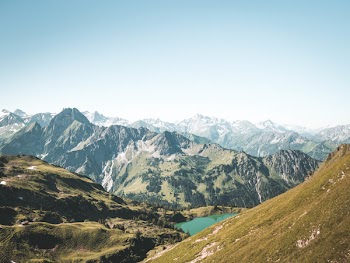 Aerial Photo of Mountain Ranges