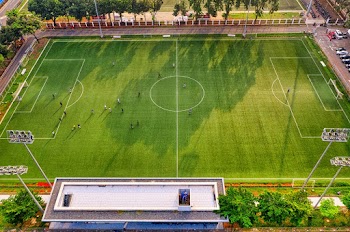 Aerial Photo of People Playing Soccer