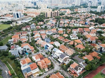 aerial photo of residence house