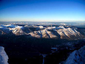 Aerial Photo of Snow Capped Mountains