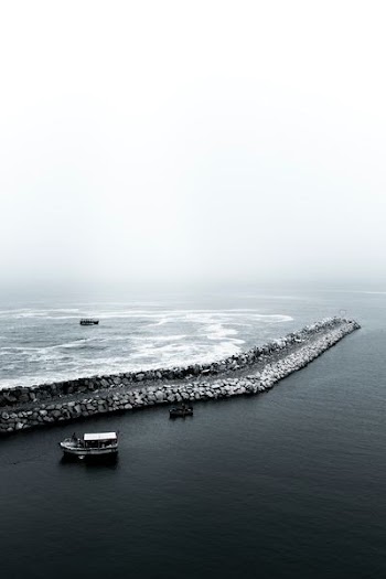 aerial photo of white boat on body of water during daytime