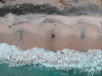 Aerial Photography of a person on Shore