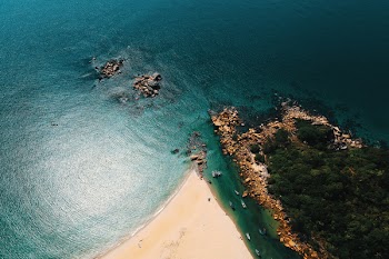 Aerial Photography of an Island