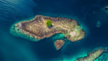 Aerial Photography of an Island