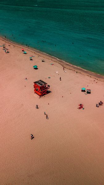 aerial photography of beach