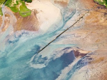 aerial photography of body of water