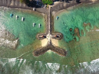 aerial photography of body of water