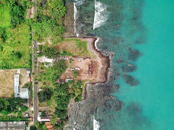 Aerial Photography of Body of Water and Green Field
