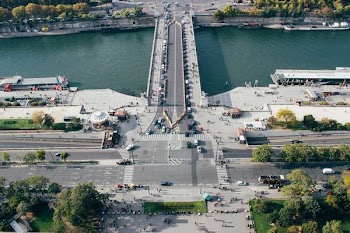 aerial photography of bridge